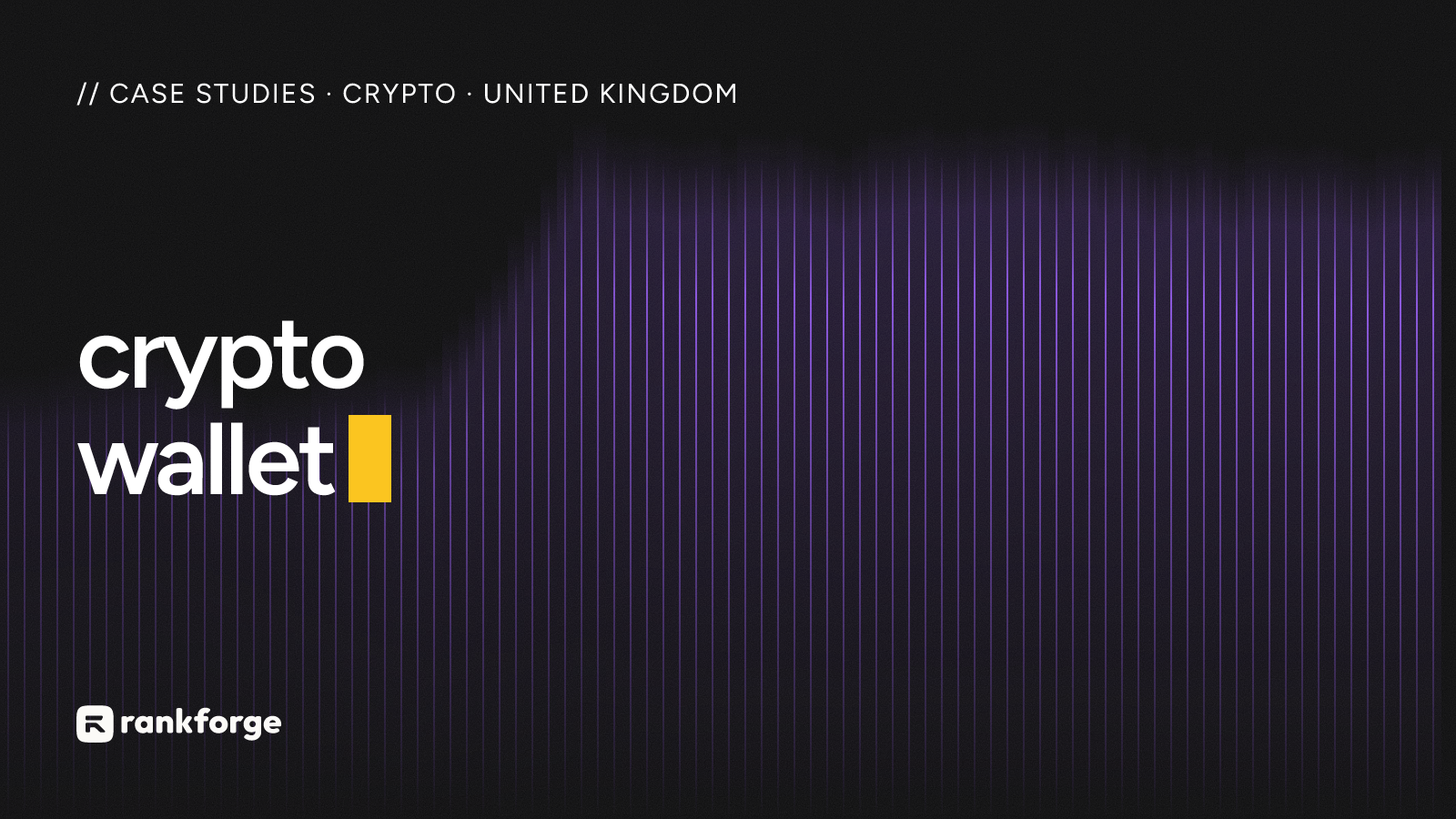 Chart of the app's position for the keyword crypto wallet in the United Kingdom: it moves between seventh and tenth place, then takes first and holds it.
